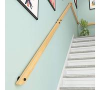 Rampe d'escalier en bois avec support mural pour parapet et balcon - Longueur réglable de 30 cm à 600 cm - Solution de sécurité élégante