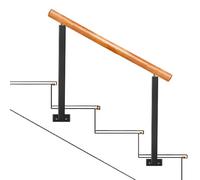 Rampe d'escalier en Bois pour marches extérieures, s'adapte à 3 ou 4 marches, Main Courante réglable, Support latéral, Main Courante de Transition pour Porche, Jardin, imperméable, résistant