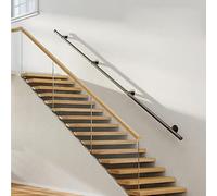 Rampe d'escalier en fer forgé - Barre d'appui murale en métal de 4,3 m - Kit de support de sécurité pour escalier - Améliore la sécurité et le style de la maison