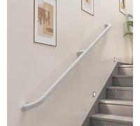 Rampe d'escalier en fer forgé industriel vintage de 500 cm pour jardin, maison, entrée - Main courante en métal pour couloirs et barrière de sécurité