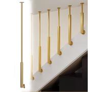 Rampe d'escalier en Fer forgé pour marches intérieures, balustres d'escalier intérieurs Modernes, séparateur de pièce décoratif, Remplacement de Poteau d'escalier Domestique avec vis (doré,