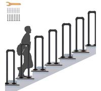 Rampe d'escalier en forme de U pour escalier intérieur, 75 cm, moderne en fer forgé, protection de sécurité durable pour patios et terrasses, design élégant pour un usage domestique et commercial.