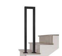 Rampe d'escalier en forme de U, transition carrée en métal pour marches d'intérieur/extérieur, barre de soutien de grenier de jardin avec kit d'installation, sécurité durable Ra.