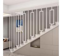 Rampe d'escalier en métal, Rampe de sécurité montée au Plafond pour greniers, Conception antidérapante avec balustres à Fuseau