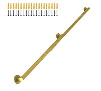 Rampe d'escalier en Or - Rampe d'escalier Industrielle en Tube de Fer galvanisé Rampe d'escalier Murale pour Rampe d'appui intérieure et extérieure - Kit Complet(300cm)