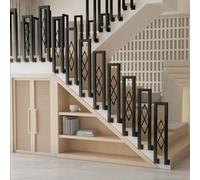 Rampe D'Escalier en U, Installation LatéRale, Garde-Corps de SéCurité DéCorative, Main Courante D'Escalier en Fer de 75 à 110 cm de Haut Pour Villa, Garage, Tige de Support de Porche(Size:90cm)