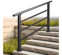 Rampe d'escalier extérieure | Rampe d'appui réglable pour marches en béton ou escalier en bois | Garde-corps de transition industriel sur pied pour vérandas, terrasses et balcons(C,120cm/47inch)
