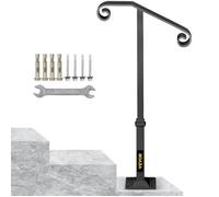 Rampe d'Escalier Extérieurs - VEVOR - Main Courante en Fer Forgé 1-2 Marches