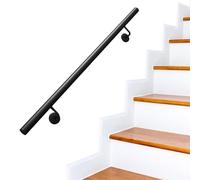 Rampe d'escalier industrielle | 60 cm à 4,8 m de sécurité pour escaliers intérieur/extérieur | Garde-corps en tube de fer durable pour marches et escaliers