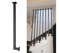 Rampe d'escalier industrielle en fer forgé pour escaliers, jardin, entrée, porche, grenier, balcon parapet, garde-corps en forme de L