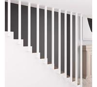 Rampe d'escalier industrielle en forme de L - Barre d'appui de sécurité en tube métallique monté au plafond pour une utilisation en intérieur/extérieur (95 cm) - Sécurité d'escalier il