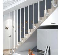 Rampe d'escalier Industrielle en métal, rampes pour Grenier, terrasse, escaliers, Barre d'appui latérale antidérapante, balustrades Blanches en L(150cm)