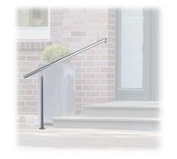 Relaxdays Rampe d'escalier Main courante INOX 10022622_632 150x80 cm, fixation mur, argent