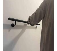 Rampe d'escalier intérieure et extérieure, 1m 1.5m 2m 3m 4m 5m 6m main courante pour escaliers, en fer forgé antidérapant, robuste et sécurisée, pour personnes âgées, enfants(80cm)