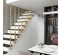 Rampe d'escalier intérieure et extérieure, Barres d'appui en métal doré en Forme de L, poteaux de Balustrade d'escalier pour Maisons et Appartements, piliers de Transition(40cm)