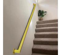 Rampe d'escalier intérieure et extérieure - Rampe en Fer forgé pour marches, Barre d'appui de sécurité pour Grenier et Couloir - Support Mural doré de 1,5 m, Conception en métal Durable