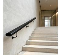 Rampe d'escalier intérieure marche extérieures,main courante en métal,noire | Garde-corps d'escalier mural,barre pour rail de sécurité,support pour enfants âgés,couloir,loft,porche(210cm)