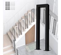 Rampe d'escalier intérieure ou extérieure de 61 cm en U pour escaliers, porche et jardin et solution de sécurité élégante - 1 paquet