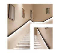 Rampe d'escalier LED d'intérieur en acier inoxydable 0,9 m avec capteur de corps, barre d'appui pour villa, allée, éclairage mural pour la sécurité, éclairage moderne d'escalier