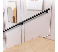 Rampe d'escalier moderne - 100 cm 1,5 m 2 m 300 cm 4 m en métal noir en fer forgé pour escalier, rampe d'escalier, rampe d'appui, barre de support murale,rampes pour escaliers intérieurs et extérieurs