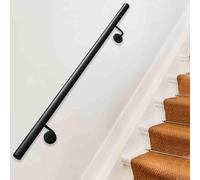 Rampe d'escalier moderne à fixation murale - Rampes pour escaliers intérieurs et extérieurs | Rampe d'escalier antidérapante pour maison, jardin d'enfants, couloir, noir(600cm)