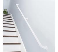 Rampe d'escalier moderne blanche industrielle revêtue de zinc antidérapant il pour montage mural intérieur/extérieur Tube de sécurité 30 cm