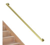 Rampe d'escalier moderne de 1-20pieds, main courante dorée pour escaliers rampe d'appui intérieure et extérieure en métal rampe d'escalier en fer forgé avec tige de support murale(Gold,360cm)