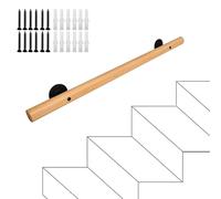Rampe d'escalier moderne de 30 à 450 cm pour escaliers intérieurs, rampes d'escalier à montage mural, rampes d'escalier en bois pour extérieur et intérieur, barre d'appui de sécurité, balustrade