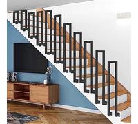 Rampe d'escalier moderne d'intérieur pour les parois latérales des marches, Porche avant main courante escalier main courante garde-corps balustrade en fer forgé pour Loft couloir balcons terrasse ( S