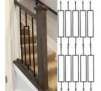 Rampe d'escalier moderne en métal pour la maison et le jardin - Double panneau - Poteaux de balustrade pour villas - Disponible en 1/2/5/10 pièces de 100 cm et 150 cm de longueur