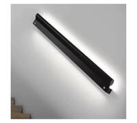Rampe d'escalier moderne et minimaliste éclairée par LED, rectangulaire à fixation murale en aluminium pour escaliers intérieurs, maison, hôtel