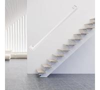 Rampe d'escalier moderne noir/blanc/doré pour intérieur/extérieur - Ensemble complet de 1 m à 6 m de sécurité en 1 m, 1,5 m, 2 m, 2,5 m, 3 m (couleur : blanc)