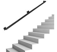 Rampe d'escalier moderne noire - Barre d'appui murale antidérapante de 6,1 m pour escaliers et cours d'intérieur/extérieur - Kit de support durable pour l'escalade et la descente en toute sécurité