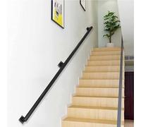 Rampe d'escalier moderne noire pour escaliers - Rampe murale intérieure et extérieure réglable de 0,86 m de long (2,1 m)