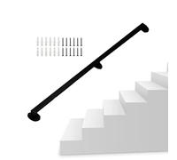 Rampe d'escalier murale antidérapante en fer pour intérieur et extérieur - Ensemble complet de garde-corps industriels pour centres commerciaux (L 550 cm)