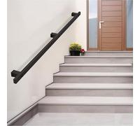 Rampe d'escalier murale de 1 à 6 m en fer forgé pour la sécurité des escaliers et des terrasses. Rampe durable, élégante et sécurisée pour une utilisation domestique et extérieure