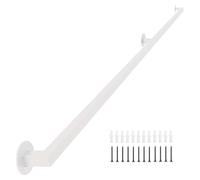 Rampe d'escalier murale en fer forgé de 1 à 6 mètres pour intérieur et extérieur - Tube galvanisé blanc (100 cm) - Sécurité et style pour n'importe quel escalier