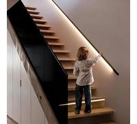 Rampe d'escalier murale lumineuse à LED en aluminium pour intérieur et extérieur Noir 1 m