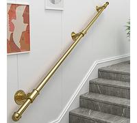 Rampe d'escalier murale moderne en fer forgé doré de 3 m pour support de sécurité intérieur/extérieur, kit complet pour escaliers et rampes