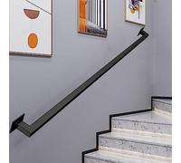 Rampe d'escalier murale noire de 2 m pour escalier intérieur et extérieur antidérapant Villa Loft Barre de soutien Options : 1/1,5/2/disponible