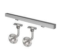 Rampe d'escalier personnalisable en acier inoxydable, kit de barre d'appui en tube métallique de 2 à 20 pieds for usage intérieur et extérieur.(60cm)