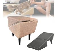 Rampe d'escalier pour chien - Marchepieds pliables légers 2 en 1 pour canapé, lit, chaise - Design ottoman divisé pour une mobilité et un accès faciles