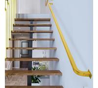 Rampe d'escalier pour intérieur et extérieur, rampe d'escalier en fer forgé en métal doré, rampe de sécurité, support mural, barre d'appui carrée antidérapante - Décoration d'intérieur moderne ( Size