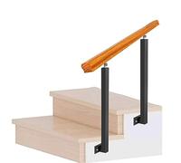 Rampe d'escalier pour marches de porche extérieur, parois latérales, main courante en fer forgé, rampe de transition pour marches en béton ou escaliers en bois
