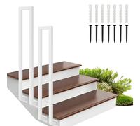 Rampe d'escalier pour marches extérieures, Rampe d'escalier latérale, Rampe de Transition en U avec vis métalliques, Rampe de Porche pour loft, Villa, Couloir, Jardin(95cm)