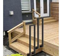 Rampe d'escalier pour marches extérieures, rampe en fer forgé, rampe de sécurité pour villas, terrasse, jardin, terrasse, balcon (35 ~ 100 cm) (45 cm)