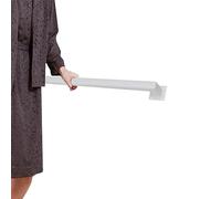 Rampe d'escalier pour murs, rampe d'escalier avec support mural en fer forgé, support de sécurité pour barre d'appui 200kg - Kit complet(Blanc,390cm)