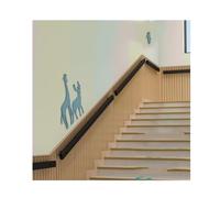 Rampe d'escalier rectangulaire à fixation murale for escaliers extérieurs et intérieurs, barre d'appui de sécurité for personnes âgées(120cm)