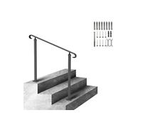 VEVOR Garde-Corps Escalier Main Courante Fer Forgé Réglable 2 Marches 88,5 cm
