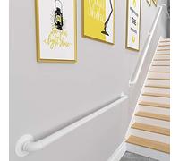 Rampe d'escalier réglable blanche 30-600 cm 60 cm en fer forgé pour intérieur/extérieur élégant sécurité pour marches et escaliers & design moderne